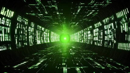 Poster - Journey Through a Vibrant Realm of Green Data and Digital Dreams in the Cyber World