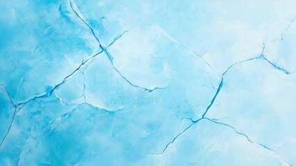 Poster - Cracked Ice Reveals Stunning Patterns and Hues in a Serene Winter Landscape