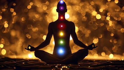 Poster - Meditation Practice Enhancing Inner Peace and Energy Alignment at Sunset