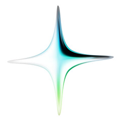 Wall Mural - y2k isolated chrome metal element. trendy 3d steel element on transparent background