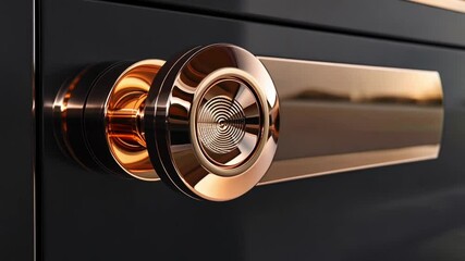 Aufkleber - This Close-up of smart door lock showcasing modern design and advanced security technology.