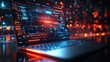 © MUMTAZ - Cyberpunk Laptop: Digital Data Streams