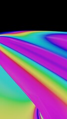 Aufkleber - Vibrant Rainbow Gradient Waveforms in Abstract Digital Flow