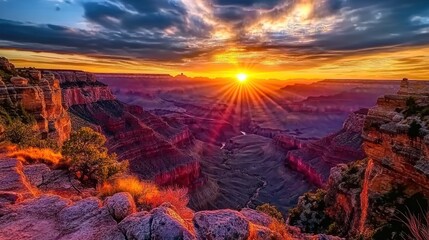 Aufkleber - Sunrise over grand canyon.