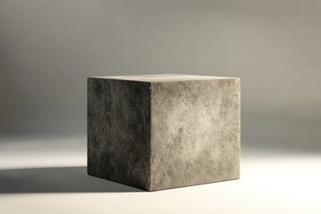 Poster - Concrete block on neutral backdrop.