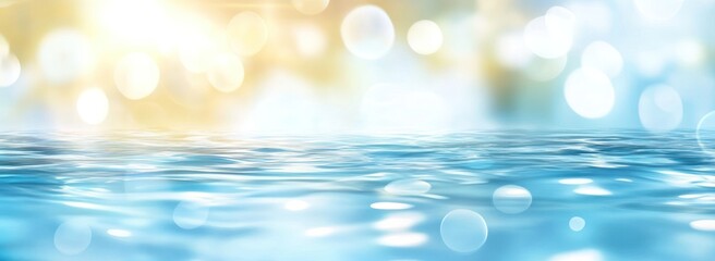 Aufkleber - Bokeh lights above wavy liquid.