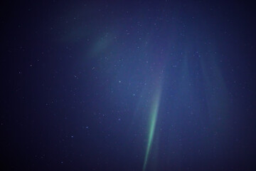 aurora borealis, polar lights with milky way stars.