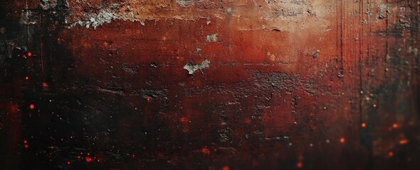 Aufkleber - Grungy surface with dark red tones and scattered highlights.