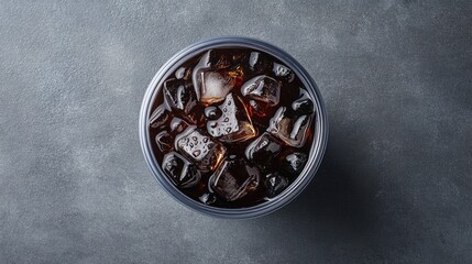Aufkleber - Iced coffee in a can, top view.