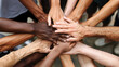 © Cedric - group of diverse people holding hands, business