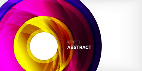 Fototapete - Circles, round elements, ring shapes premium background. Vector Illustration For Wallpaper, Banner, Background, Card, Book Illustration, landing page