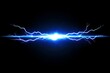 © VIK - A dazzling blue lightning bolt contrasts with a dark sky, perfect for representing power and energy.