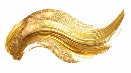 Wall Mural - Gold glitter swash shiny stroke shape, luxury party element. Aureate. Illustration