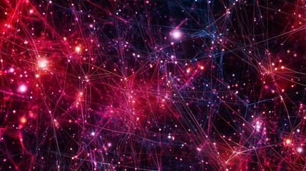 Aufkleber - Abstract circuits background depicting a vibrant network of connections. Generative AI
