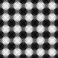 Poster - Seamless square pattern background - geometrical black and white vector design from diagonal squares