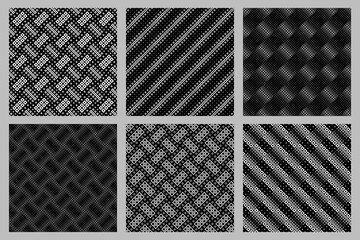 Poster - Square pattern background set - abstract vector designs from squares