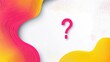 © AbdulRahmanUzair - Colorful Abstract Background with Vibrant Pink and Yellow Curved Waves Framing a Central Question Mark for Creative and Unique Designs