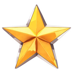 Aufkleber - shiny metallic yellow and chrome starburst isolated on transparency background