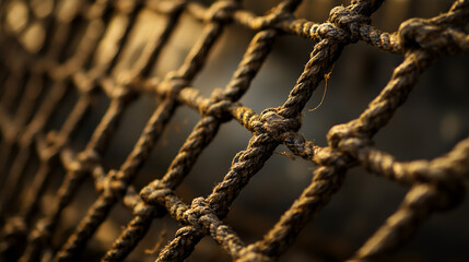 Rope Net Texture: Close-up Macro Photography