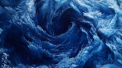 Wall Mural - A mesmerizing display of swirling blue particles creates a cosmic vortex in deep space. Vortex. Illustration