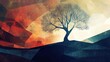 © saefurridhoalghoza - Solitary Tree in Abstract Landscape