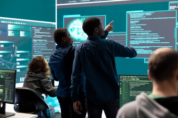 Poster - governmental hacking team launches phishing attack to steal passwords and personal data for cyberwar