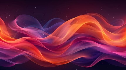 Fototapete - Dynamic waves of vibrant colors cascade across a dark cosmic backdrop, creating a fluid motion that evokes a sense of tranquility and energy in an abstract visual composition.