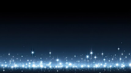 Poster - Glittering Stars on Dark Blue Background with Sparkling Effect