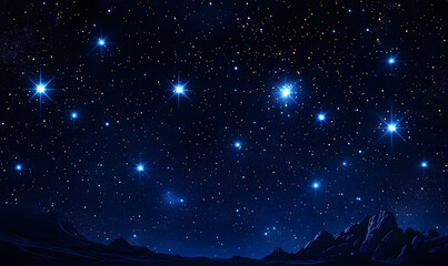 Wall Mural - A starry night sky with a long line of stars