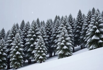 Sticker - snow covered trees