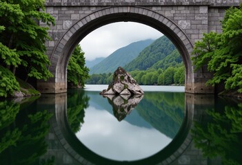 Wall Mural - old bridge over the river