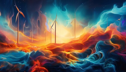 Colorful abstract energy concept illustration