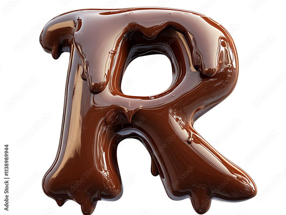 Deliciously Dripping Chocolate Letter R - A Sweet Treat for the Eyes ...