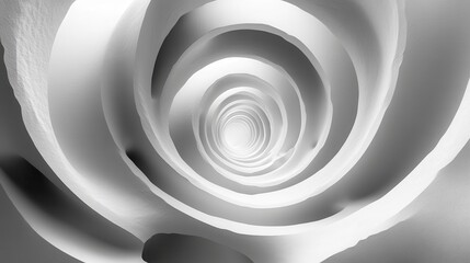Poster - abstract 3d animation white rotating rings seamless looped vide