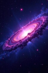 Wall Mural - purple and blue stellar explosion against a black space backdrop, cosmos, galaxies