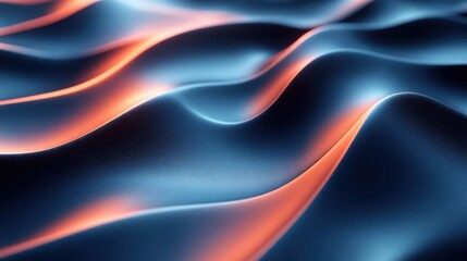 Sticker - abstract 3d render of wavy line