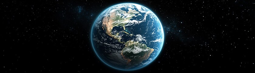 Poster - A 3D rendering of Earth with continents linked by digital networks, representing global communication, online business, and travel Generative AI, hightech and dynamic