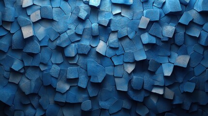 Poster - abstract 3d rendering of blue cub