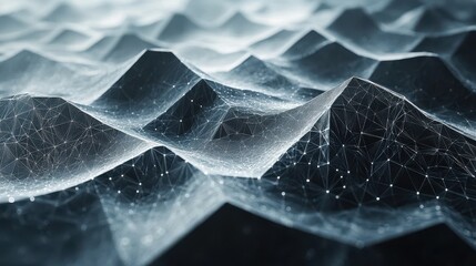 Poster - abstract 3d rendering of polygonal spher