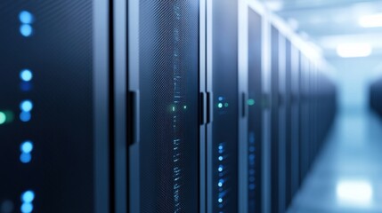 Poster - Data center operations efficient server management technology hub digital infrastructure high-tech environment professional overview