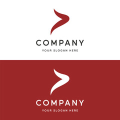Fototapete - Initial P logo template design with geometry.Logo for business, business card, brand and identity.