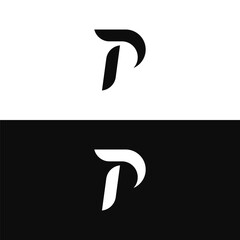 Fototapete - Initial P logo template design with geometry.Logo for business, business card, brand and identity.