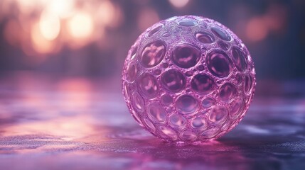 Poster - abstract purple sphere 3d rende