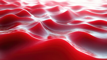 Poster - abstract red surface 3d rende