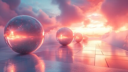 Poster - futuristic composition 3d rende