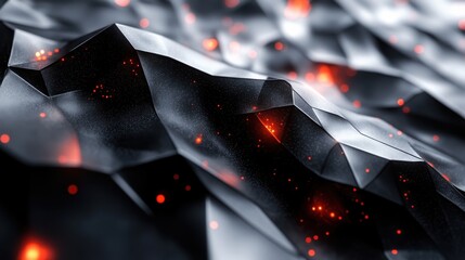 Poster - futuristic dark shape 3d rende