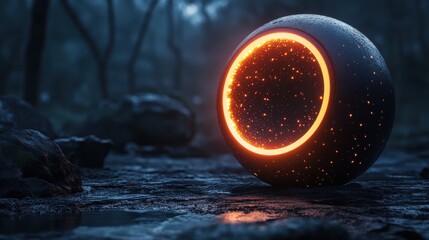 Poster - futuristic dark shape 3d rende