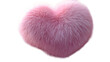 © CrystallineCreative - A fluffy pink heart-shaped cushion isolated on a white background, png transparent