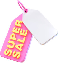 Super Sale Percent Tag Icon 3D