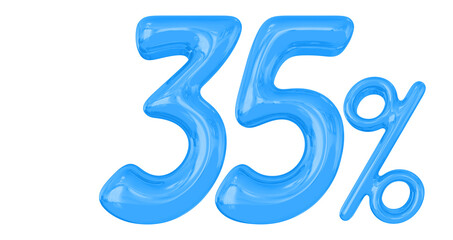 35 Percent Blue offer in 3d